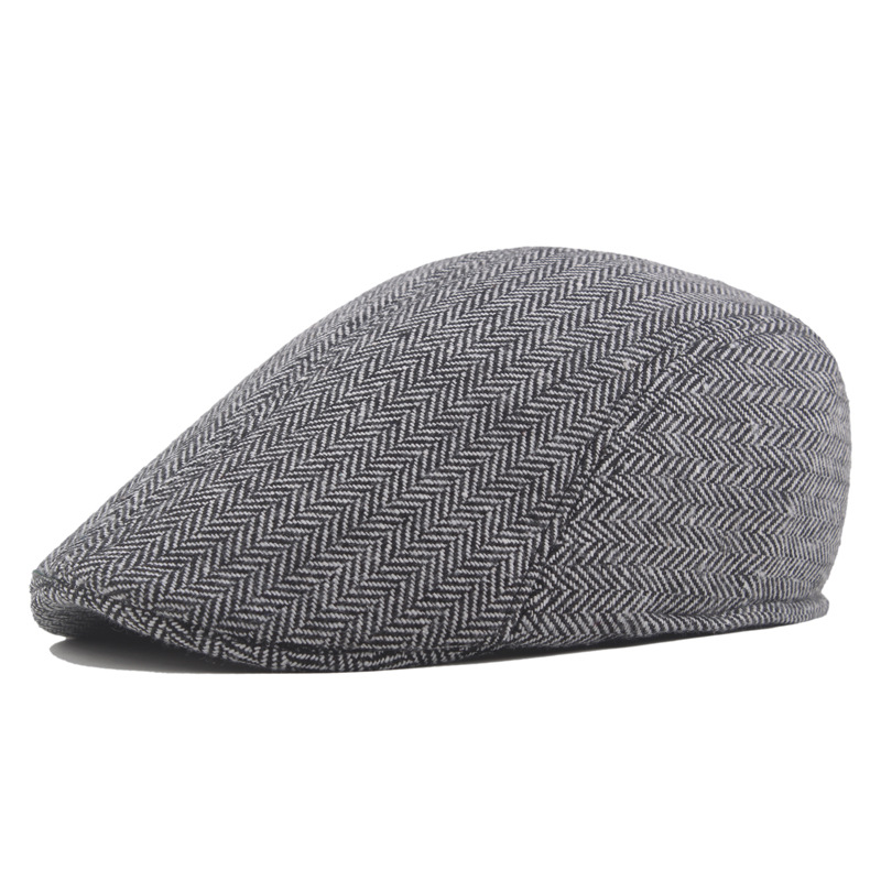 Mũ beret nam trung niên H-589 (Ghi nhạt)